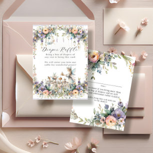 Carte D'accompagnement Fairy Tea Party Floral Garden Girl Baby shower
