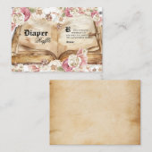 Carte D'accompagnement Fairytale Baby Shower Diaper Raffle (Devant / Derrière)