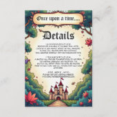 Carte D'accompagnement Fairytale Once Upon A Time Castle Woodland Wedding (Devant)