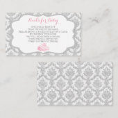 Carte D'accompagnement Fairytale Once upon Time Book Demande gris rose (Devant / Derrière)