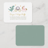 Carte D'accompagnement Fairytale Princess Diaper / Wipes Raffle Card (Devant / Derrière)