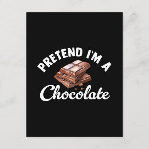Carte D'accompagnement Fais semblant que je suis une barre de chocolat