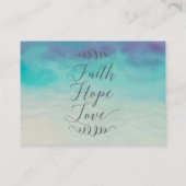 Carte D'accompagnement Faith Hope Love Mariage aquarelle (Dos)