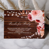 Carte D'accompagnement Fall Bohemian Rustic Wood Book for Baby Card
