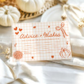 Carte D'accompagnement Fall Cutie Pie Conseils et souhaits Baby shower Je