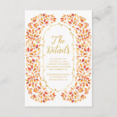 Carte D'accompagnement Fall Earth Tones Rustique Feuille Détails du Maria (Devant)