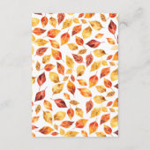 Carte D'accompagnement Fall Earth Tones Rustique Feuille Détails du Maria (Dos)