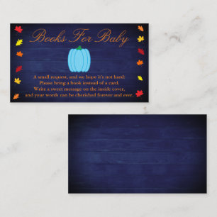 Carte D'accompagnement Fall In Love Citrouille Baby showers Livres Pour B