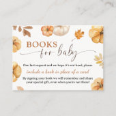 Carte D'accompagnement Fall in Love Citrouille Baby showers Livres pour b (Devant)