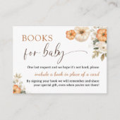 Carte D'accompagnement Fall in Love Citrouille Baby showers Livres pour b (Devant)
