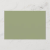 Carte D'accompagnement Fall in Love Greenery Détails du Mariage (Dos)