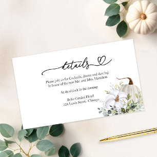 Carte D'accompagnement Fall in Love Greenery Détails du Mariage