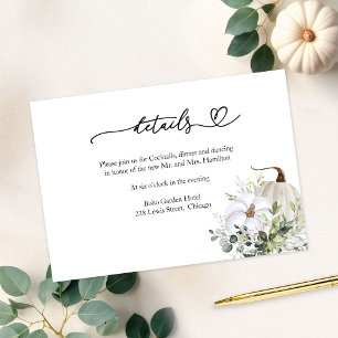 Carte D'accompagnement Fall in Love Greenery Détails du Mariage