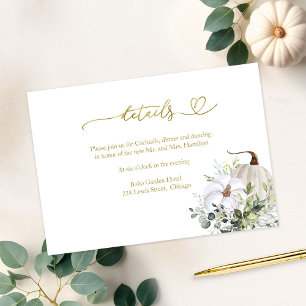 Carte D'accompagnement Fall in Love Greenery Détails du Mariage