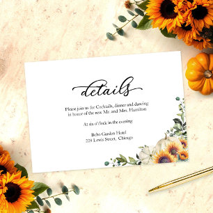 Carte D'accompagnement Fall in Love Greenery Détails du Mariage