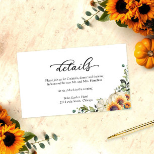 Carte D'accompagnement Fall in Love Greenery Détails du Mariage