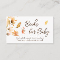 Fall Leaves Baby showers Livres pour Baby Request