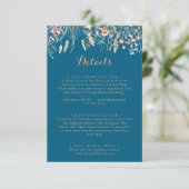 Carte D'accompagnement Fall Meadow Wild Floral Détails sur le Mariage (Debout devant)