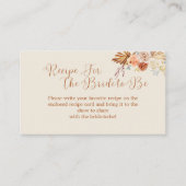 Carte D'accompagnement Fall Rustic Terracotta Recipe For The Bride-to-Be  (Devant)