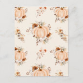 Carte D'accompagnement Fall Terracotta Floral Détails du Mariage (Dos)