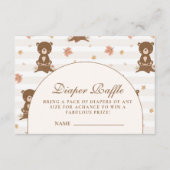 Carte D'accompagnement Fall Woodland Animals Diapper Raffle (Devant)