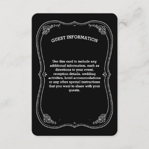 Carte D'accompagnement Fancy Chalkboard Vintage Mariage Informations clie