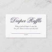 Carte D'accompagnement Fancy Diaper Raffle | Baby shower pourpre foncé (Devant)