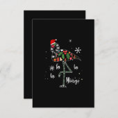Carte D'accompagnement Fantaisie Flamant rose Noël Noël Noël (Devant / Derrière)
