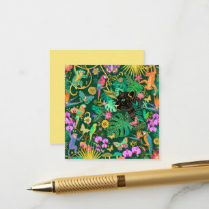 Carte D'accompagnement Fantasie surréaliste dorée de la jungle Exotique