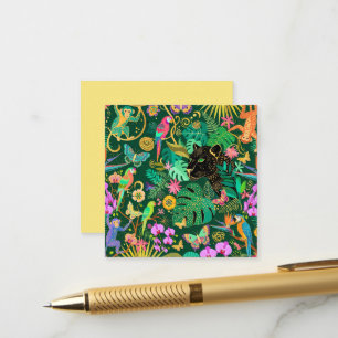Carte D'accompagnement Fantasie surréaliste dorée de la jungle Exotique