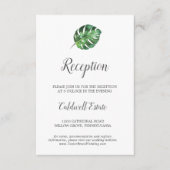 Carte D'accompagnement Far Tropical Palm Mariage Réception Insertion Cart (Devant)