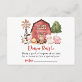 Carte D'accompagnement Farm Animals, Cute Animals, Barn, Diaper Raffle (Devant)