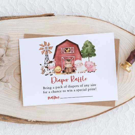 Carte D'accompagnement Farm Animals, Cute Animals, Barn, Diaper Raffle