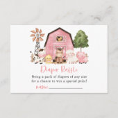 Carte D'accompagnement Farm Animals, Cute Animals, Barn, Diaper Raffle (Devant)