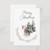 Carte D'accompagnement Faune en Noël d'hiver (Devant / Derrière)