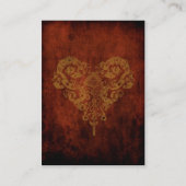 Carte D'accompagnement Faux Antique Gold Victorian Steampunk Mariage (Dos)