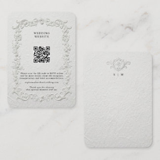 Carte D'accompagnement Faux Embossed Floral Enclosure Card