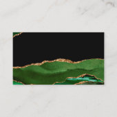 Carte D'accompagnement Faux Emerald Green Marbled Agate (Devant)