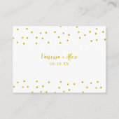 Carte D'accompagnement Faux Gold Confetti Honeymoon Fund (Dos)