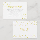 Carte D'accompagnement Faux Gold Confetti Honeymoon Fund (Devant / Derrière)