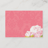 Carte D'accompagnement Faux Ribbon Coral Rose Mariage Réception (Dos)