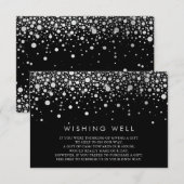 Carte D'accompagnement Faux Silver Confetti Black Wishing Well Card (Devant / Derrière)