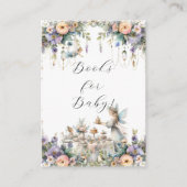 Carte D'accompagnement Fée enchantée Tea Party Livres floraux pour bébé (Devant)