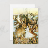 Carte D'accompagnement Fées et lapin (Devant / Derrière)