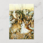 Carte D'accompagnement Fées et lapin (Devant)