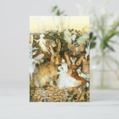 Carte D'accompagnement Fées et lapin (Debout devant)