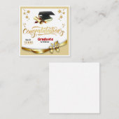 Carte D'accompagnement Félicitations aux diplômés (Devant / Derrière)