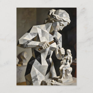 Carte D'accompagnement Femme, Crée-Toi – Autoportrait Construit