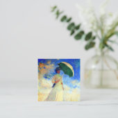 Carte D'accompagnement Femme Monet avec un parasol face droit (Debout devant)