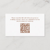 Carte D'accompagnement Fer à cheval floral | Code QR du site Web de maria (Dos)